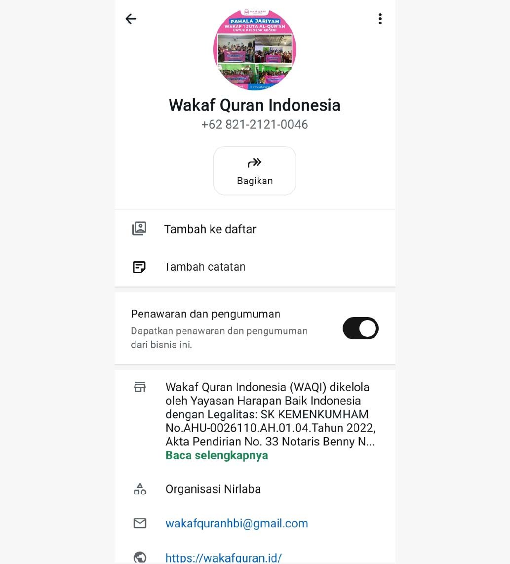 wakaf quran